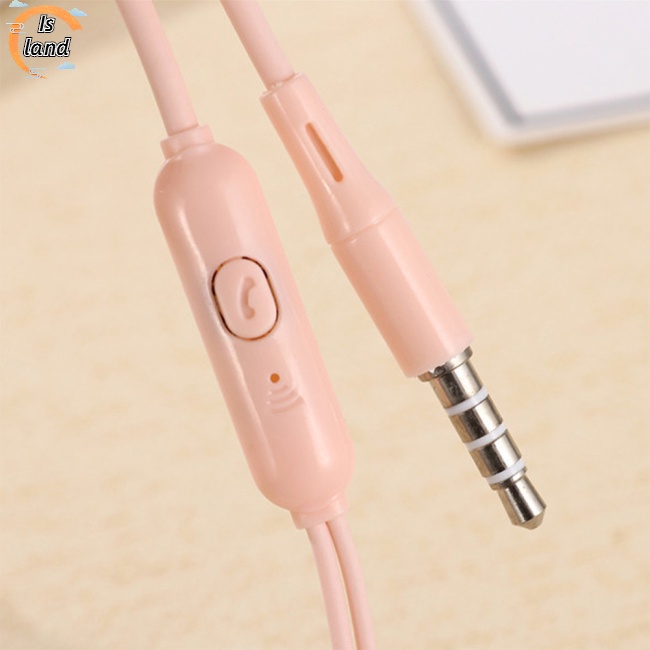 Tai Nghe Nhét Tai Jack 3.5mm Bass Trầm Có Micro Màu Sắc Xinh Xắn