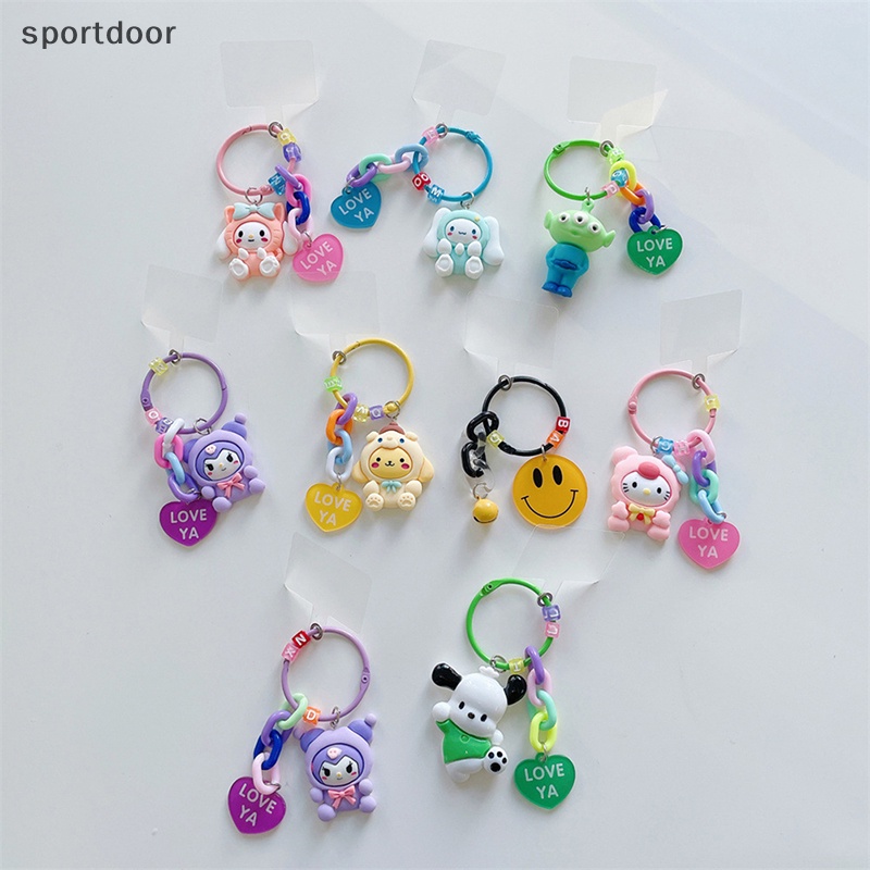 [sportoutdoor] Móc Điện Thoại Bằng Acrylic Màu Kẹo Hình Động Vật Dễ Thương DIY [out]