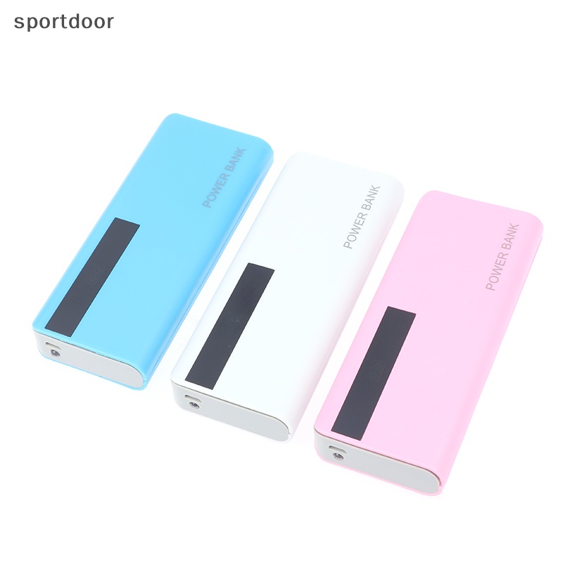 Hộp Đựng Đèn Pin Hai Cổng USB DC 5V DIY 5X 18650 Có Màn Hình LED Hiển Thị Cho IP Xiaomi Huawei