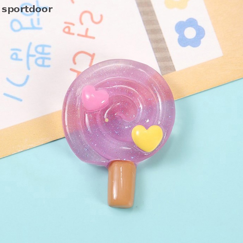 Bộ 5 Kẹo Mút Trong Suốt Bằng Nhựa Resin Dùng Trang Trí Sổ Tay DIY