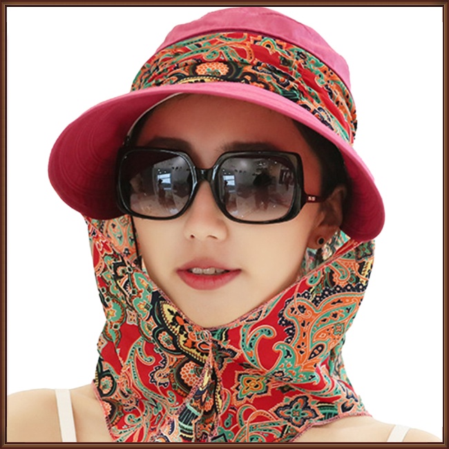 Mũ Chống Nắng Thoáng Khí Bảo Vệ Cổ Có Thể Tháo Rời Cho Nữ