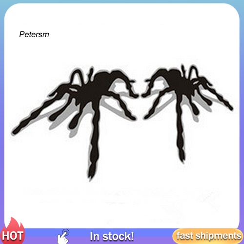 1 Cặp Đề Can Dán Xe Hơi Hình Nhện 3D Bằng Nhựa PP