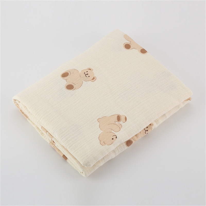 Chăn Quấn Em Bé Chất Liệu Cotton Mỏng Thấm Hút Tốt In Họa Tiết Xinh Xắn