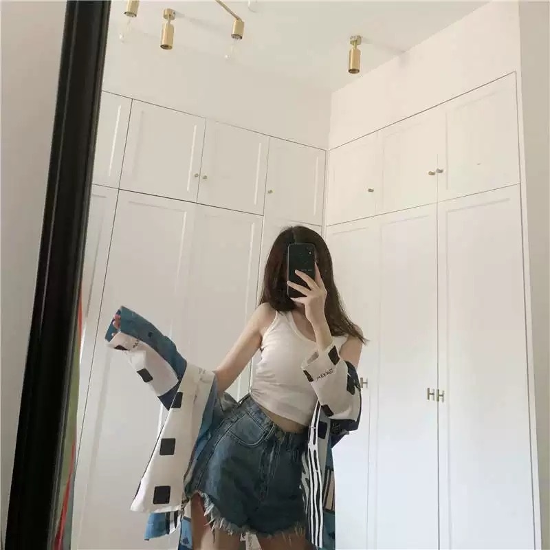 [Hàng Quảng Châu]SP485 Áo ba lỗ sát nách thun trơn basic croptop Giống ảnh 100%