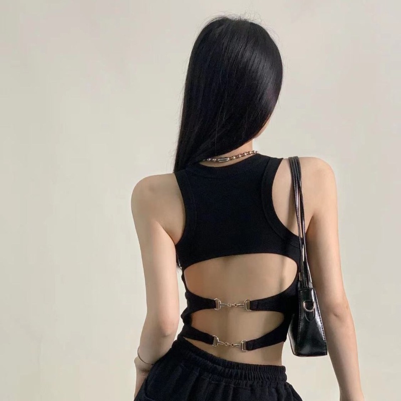 COZOK Áo Thể Thao Không Tay Hở Lưng Gợi Cảm Thời Trang