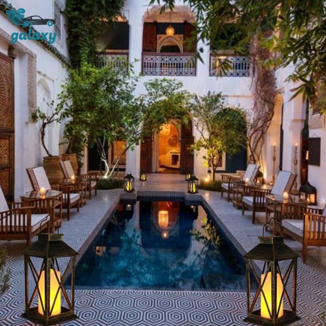 Galaxy Đèn Led Treo Trang Trí Hình Ngọn Lửa Phong Cách Retro Sử Dụng Pin