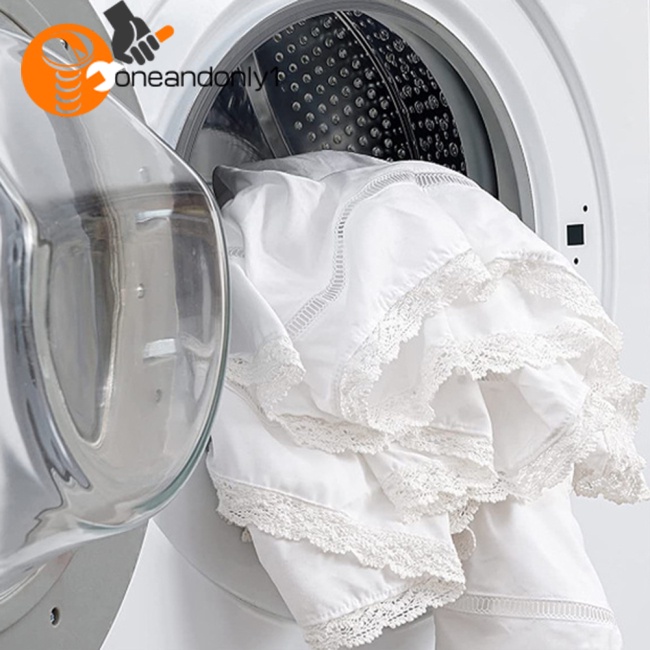 [COD] Vỏ Bọc Khung Giường Không Nhăn Màu Trơn Viền Ren Nhún Bèo Có Thể Giặt Máy