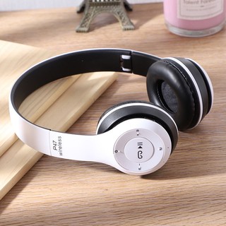 Tai nghe bluetooth 90961 p47 âm thanh siêu trầm có thể gập lại deerlu02