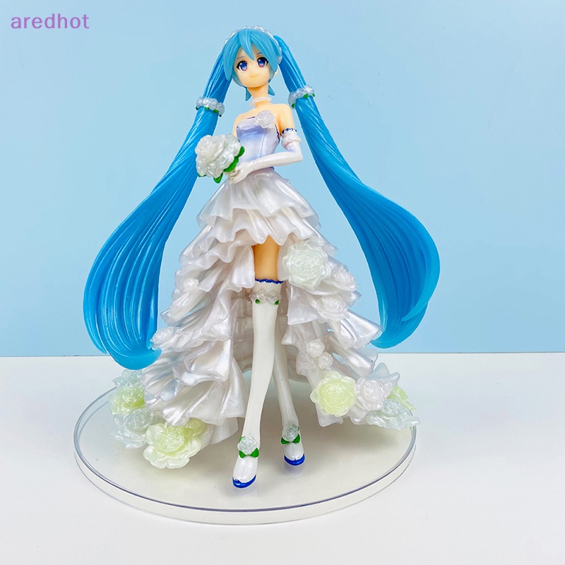 Mô Hình Nhân Vật Hatsune Miku Mặc Đầm Cưới 18cm Mới