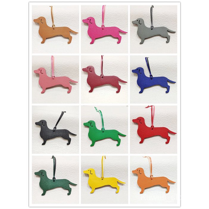Hàng Mới Về!}Dây Treo Túi Xách Một Mặt Màu Sắc Không Thấm Dầu Hình Chú Chó Dachshund Đơn Giản Dễ Thương Fema