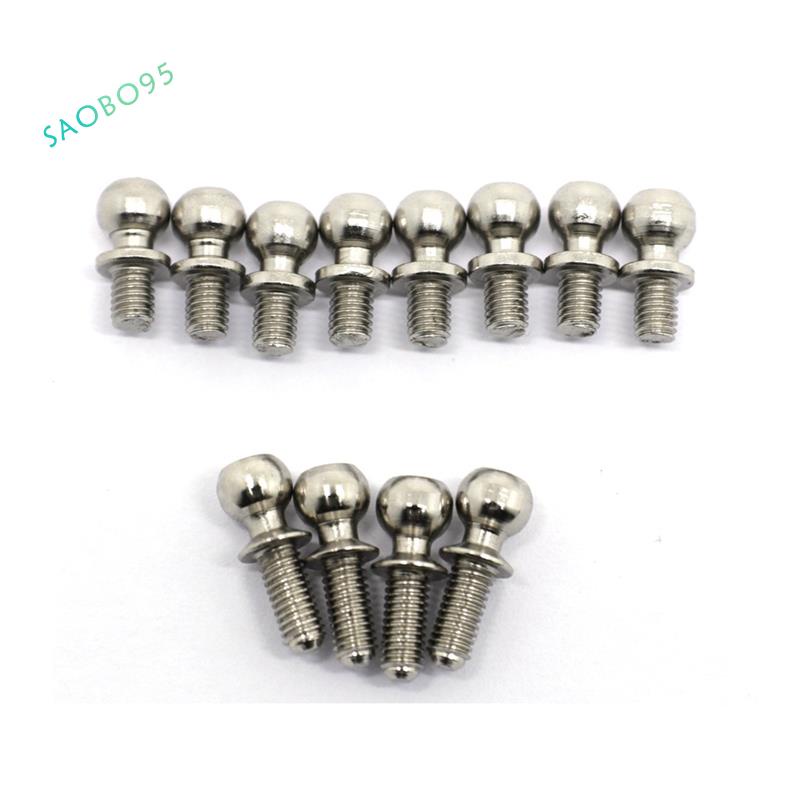 12 cái Kim loại M3 Vít đầu bi Hex cho Wltoys 144001 144002 124016 124017 124018 124019 Phụ kiện phụ tùng ô tô RC