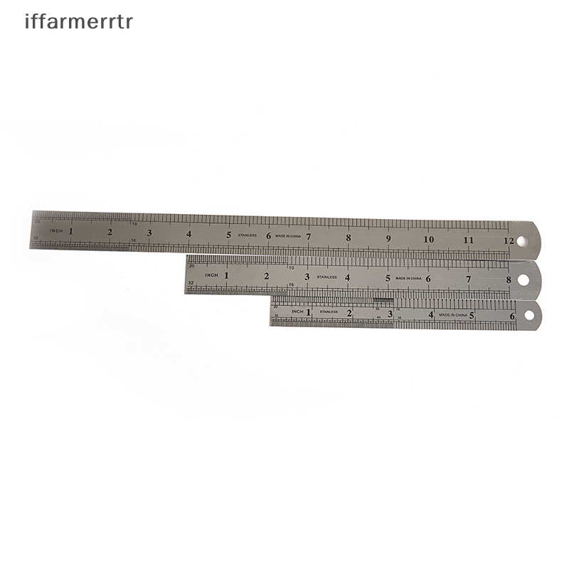 Thước Đo Thẳng Bằng Thép Không Gỉ Hai Mặt 15-30cm