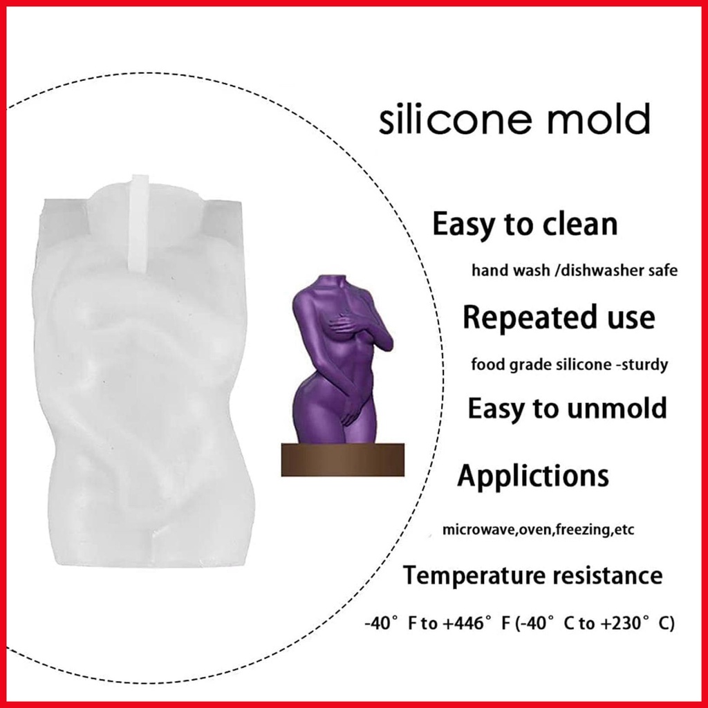 Khuôn Silicone Tạo Hình Cơ Thể Người 3D Cho Nam Nữ