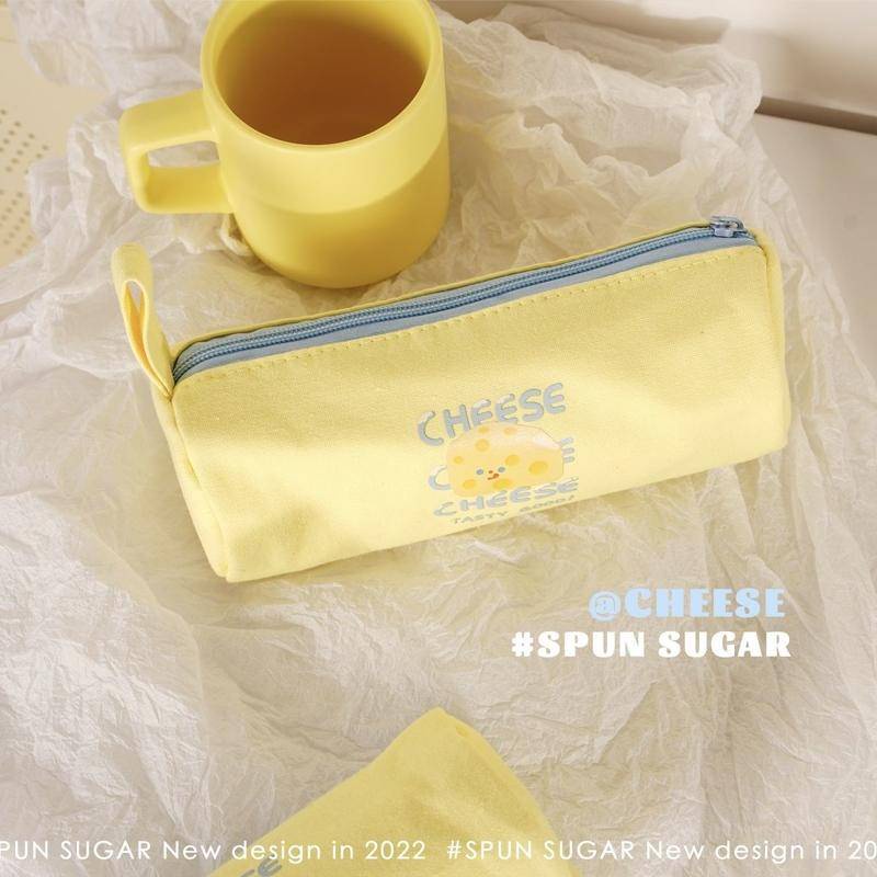 Túi Đựng Bút Màu Trơn Đơn Giản Sức Chứa Lớn Kiểu Phô Mai Và Phô Mai Nhật Bản