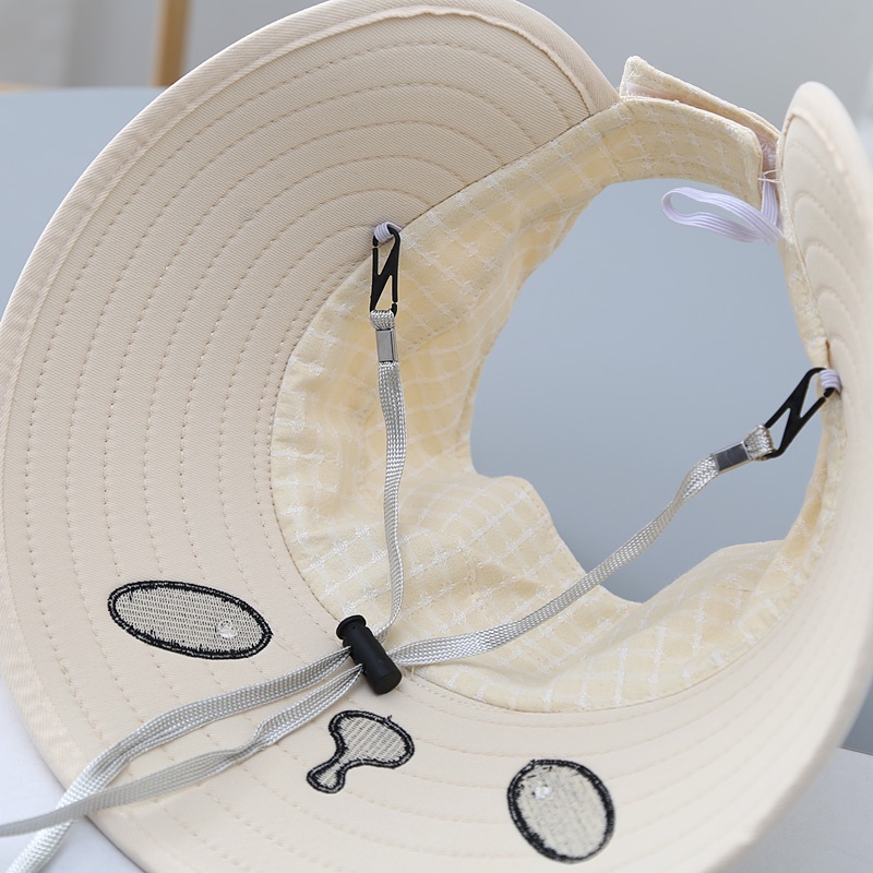 Mũ Rộng Vành Chống Nắng Thiết Kế Hở Chóp Thoáng Khí Thời Trang Xinh Xắn Dành Cho Bé