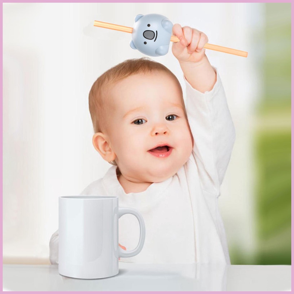 Ống Hút Có Thể Tái Sử Dụng Với 9 Kiểu Hoạt Hình Dễ Thương Cho Bé