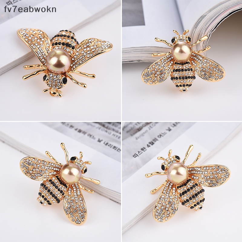 {Fv7eabwokn} loạt côn trùng trâm cài tinh tế ít ong trâm cài pha lê Rhinestone Pin trang sức mới