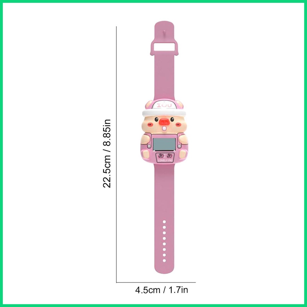 Đồng Hồ Đeo Tay Kỹ Thuật Số Hình Chú Heo Hoạt Hình 3D Dễ Thương Có Thể Điều Chỉnh Cho Bé Trai