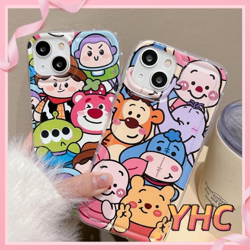 Ốp Lưng iPhone Bộ sưu tập cao bồi gấu dâu tây hoạt hình, túi khí chống rơi, vỏ điện thoại di động, vỏ mềm trong suốt giảm chấn Cho Iphone 6 / 6S / 6splus / se / 7 / 7plus / 8 / 8plus / X / xs / xsmax / 11 / 12 / 13 / 14 / Plus / pro / pro max-733