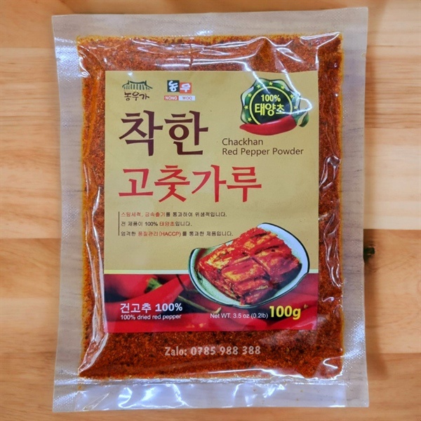 Ớt bột Hàn Quốc NongWoo MỊN gói 100g