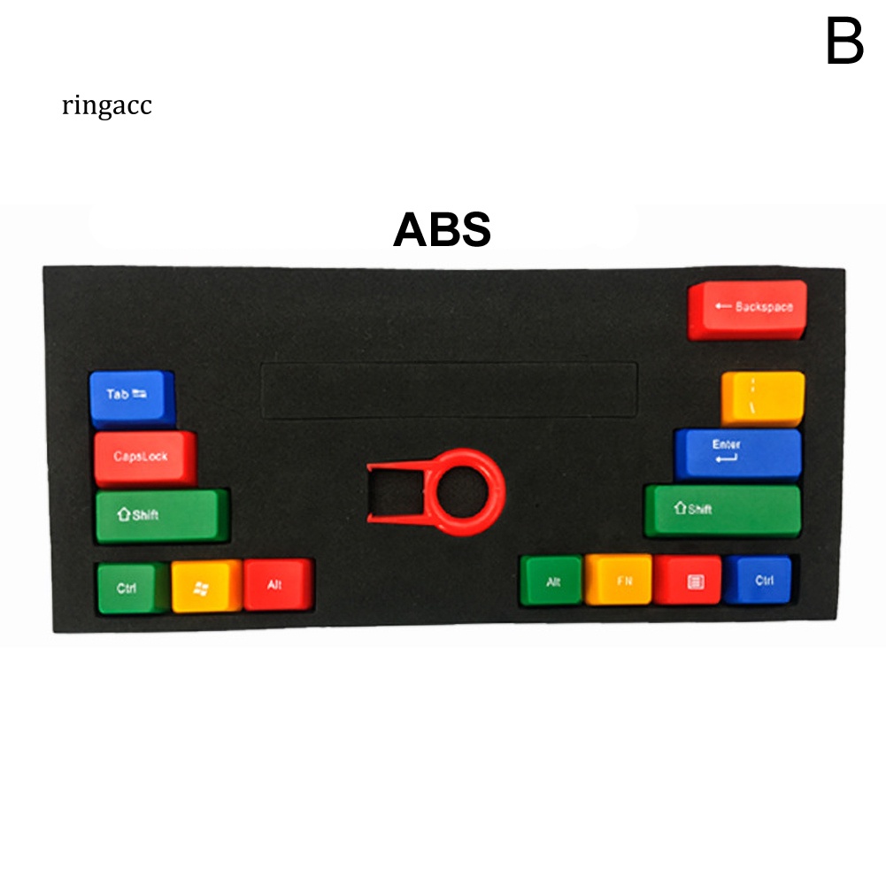 Bộ 14 Nút Bàn Phím Cơ Thay Thế Bằng Nhựa ABS Trong Suốt Nhiều Màu Sắc