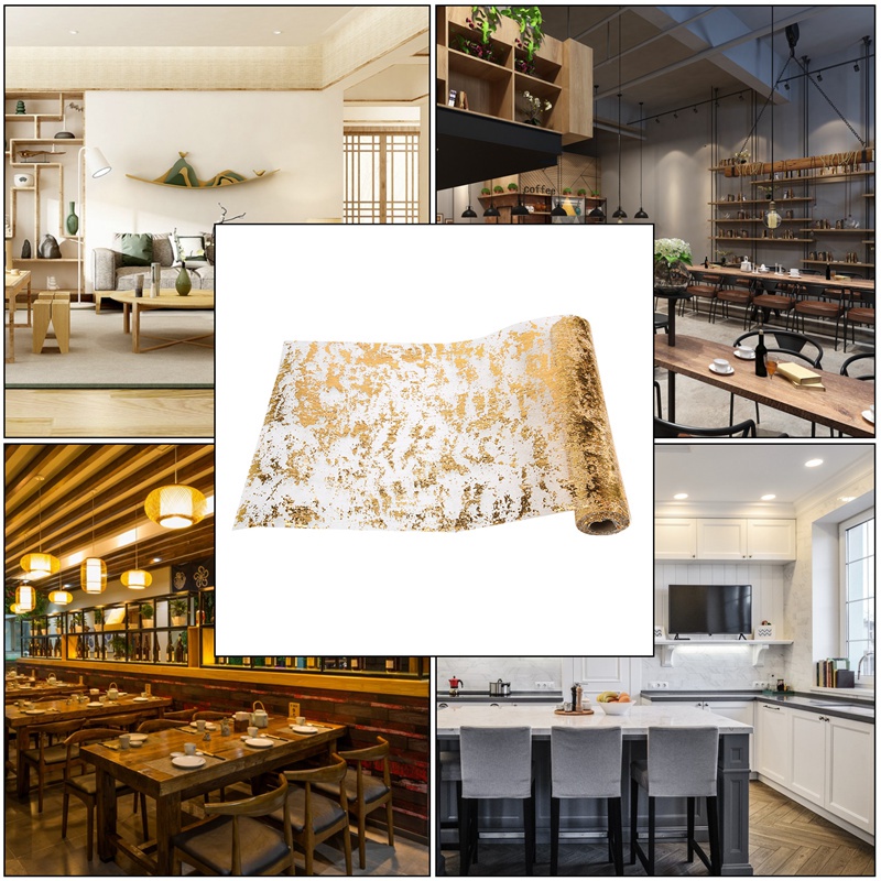 Bộ 2 Cuộn Ruy Băng Polyester Phối Lá Vàng Lấp Lánh Trang Trí Bàn Tiệc Giáng Sinh