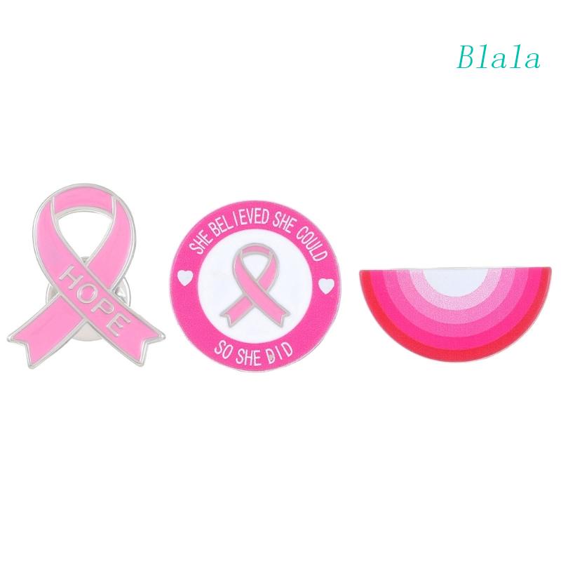 Bộ 3 Ghim Cài Áo Hình Chữ Ung Thư Ngực Cho Nam Và Nữ