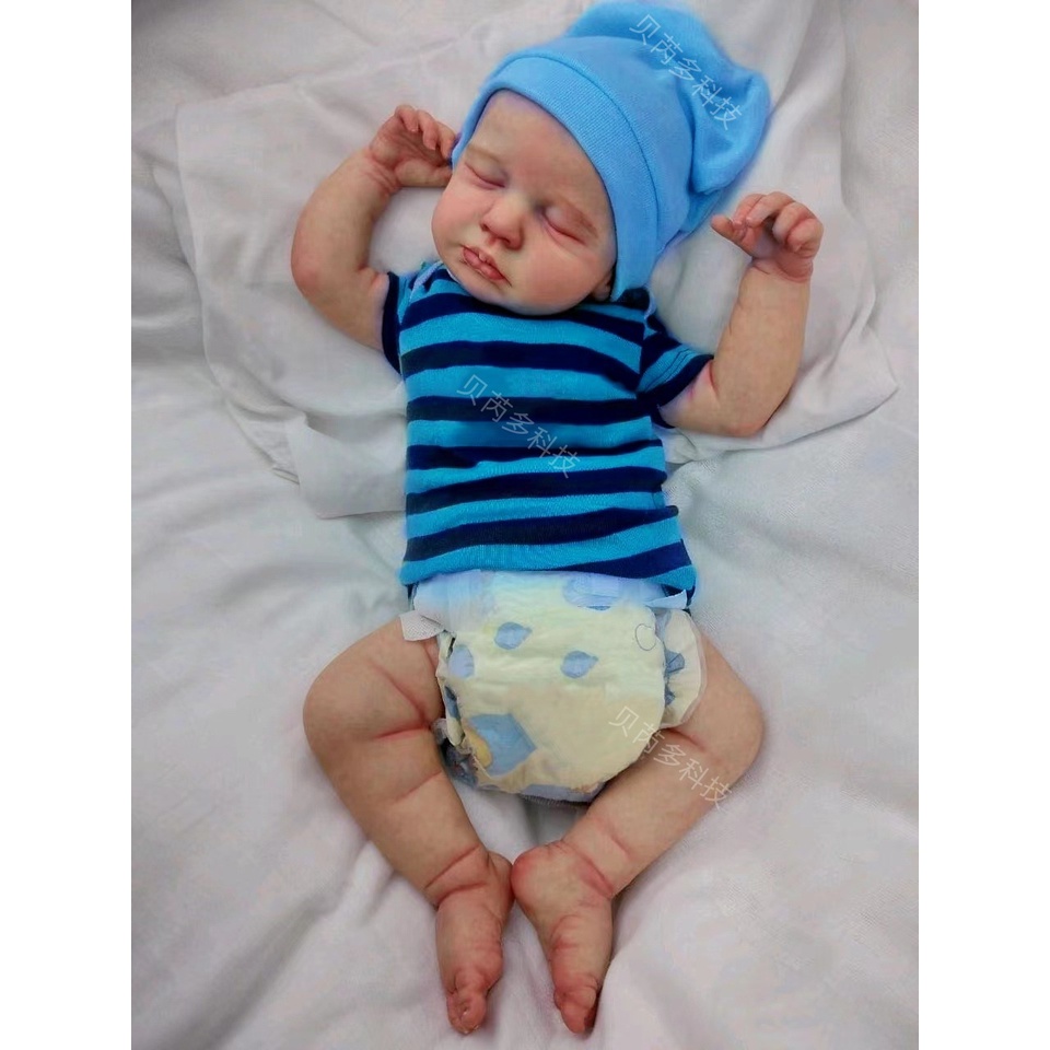 Búp Bê Em Bé Sơ Sinh 3D Bằng Silicon Mềm Mại Kích Thước 19inch LouLou49cm