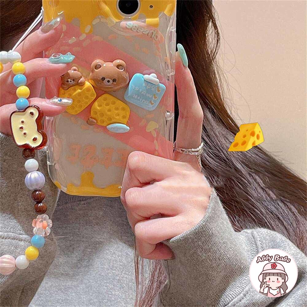 Ốp Điện Thoại TPU Dẻo Hình Gấu Nâu 3D Có Dây Đeo Cổ Tay Chống Va Đập Cho IPhone 14 Pro Max 11 12 11 Pro Max X XS 7Plus