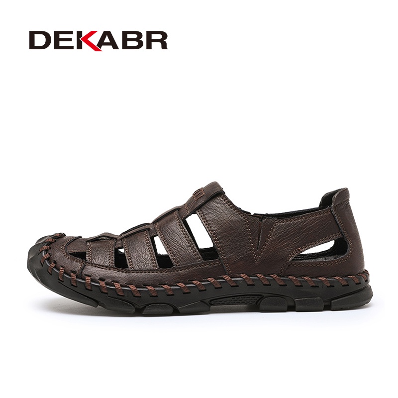 Xăng đan DEKABR Bằng Da Mềm Thoáng Khí Không Trượt Thời Trang Mùa Hè Dành Cho Nam