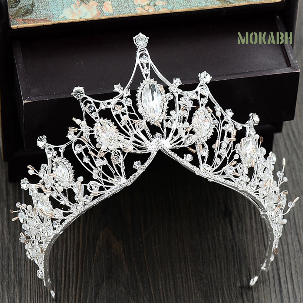 Băng Đô Cài Tóc Hình Vương Miện Có Đính Đá Lấp Lánh