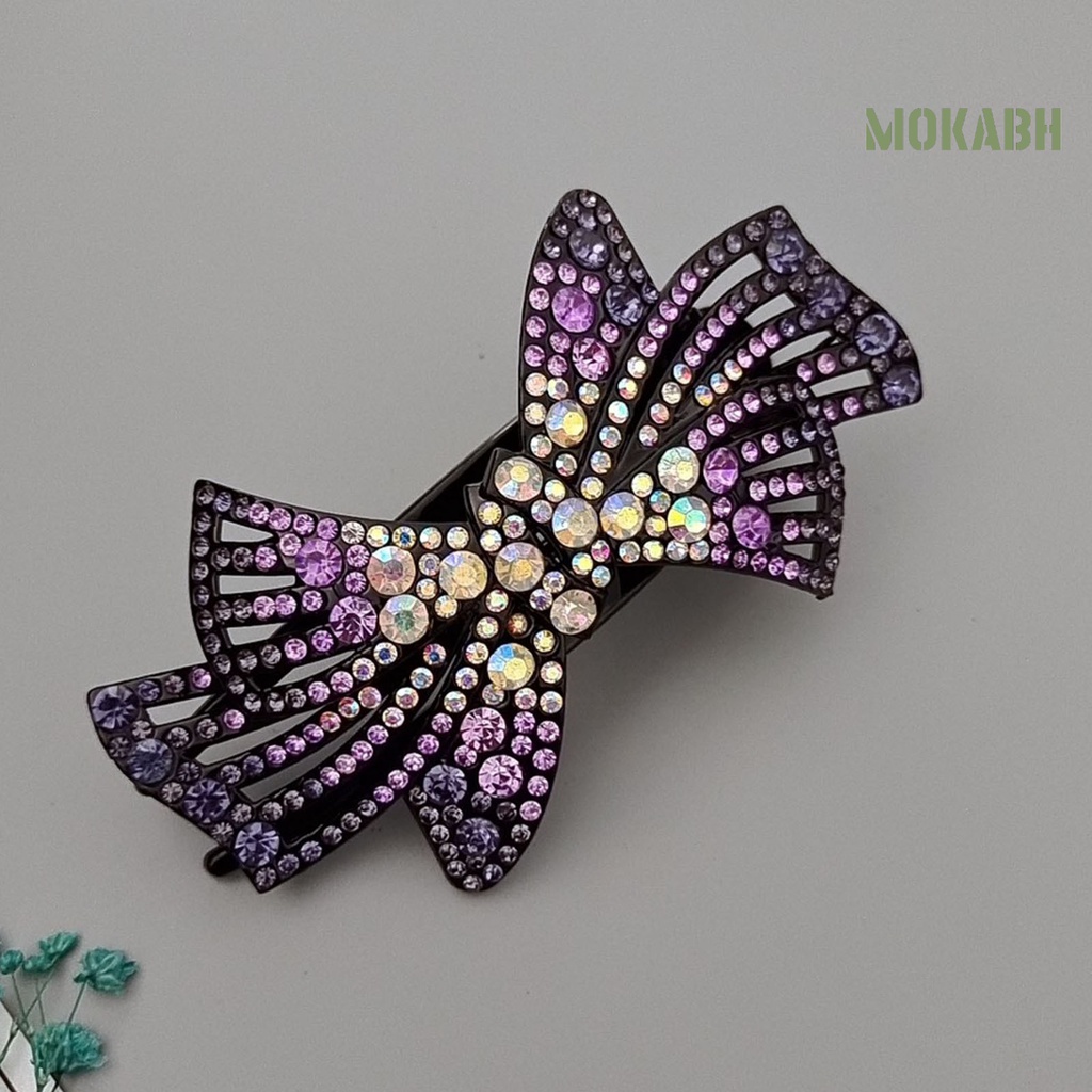 Kẹp Tóc Hình Nơ Đính Đá Lấp Lánh Thời Trang