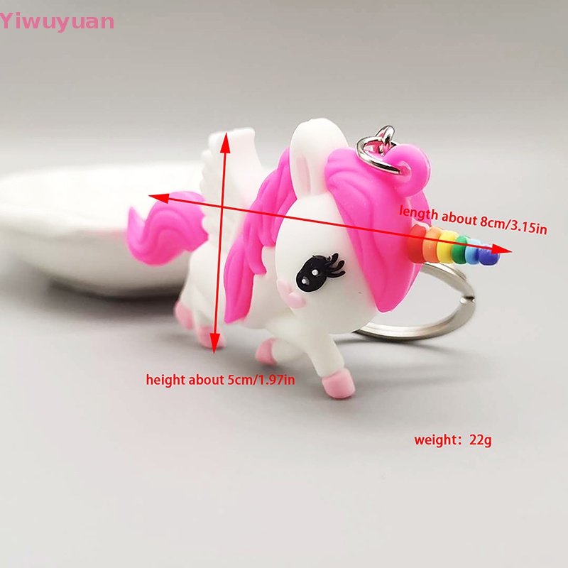 < Yiwuyuan > Móc Khóa Hình Kỳ Lân Có Mưa Đáng Yêu Trang Trí Túi Xách Mới