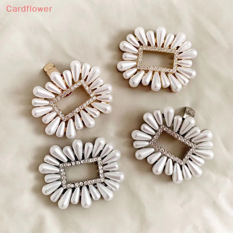 Kẹp Khóa Vuông Đính Đá Lấp Lánh Trang Trí Giày Cao Gót Cho Cô Dâu Mới