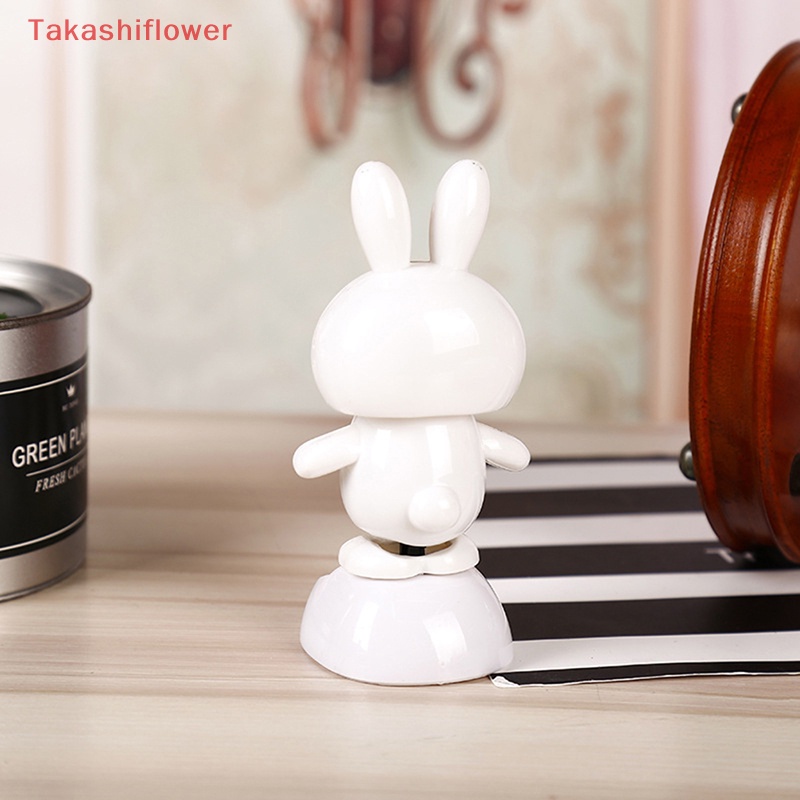 1 Búp Bê Thỏ / Gấu Trúc Lắc Đầu Dễ Thương Trang Trí Xe Hơi