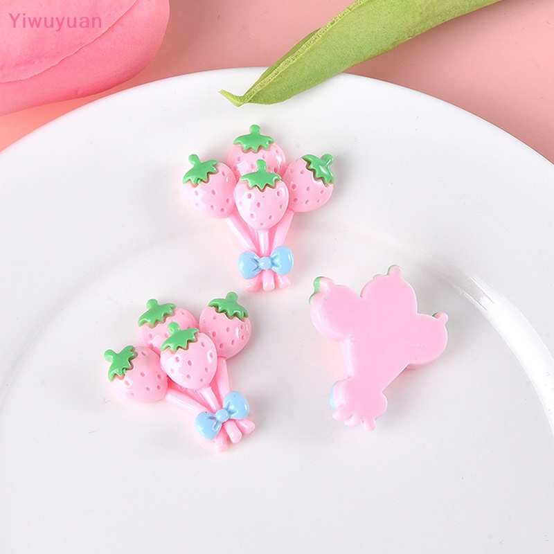 Bộ 10 Bong Bóng Trái Dâu Nhiều Màu Trang Trí Điện Thoại