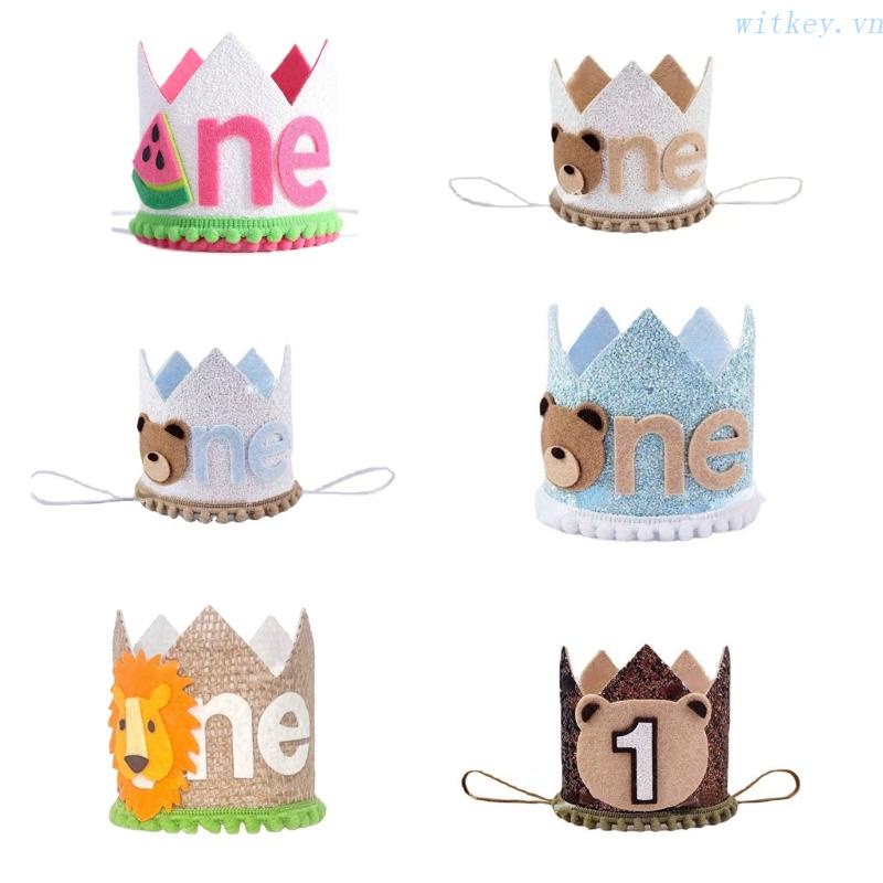 Vương Miện Công Chúa Trọng Lượng Nhẹ Trang Trí Tiệc Sinh Nhật 1 Tuổi Cho Bé Trai Gái