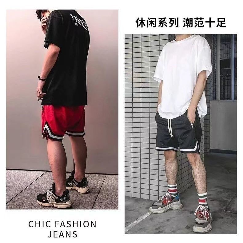 Quần Short Thể Thao Phối Lưới Mỏng Thoáng Khí Nhanh Khô Thời Trang Mùa Hè Cho Nam