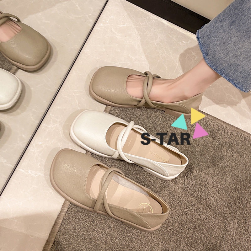 Giày Búp Bê Da Mềm Đế Bằng Thời Trang Xuân Hè 2023 Cho Nữ