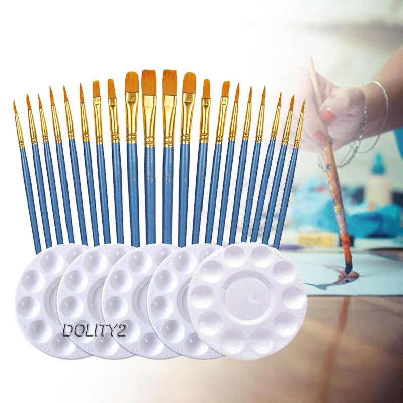 Set 2 / 25 Cọ Vẽ Tranh Sơn Dầu / Màu Nước Bằng Acrylic Tiện Dụng