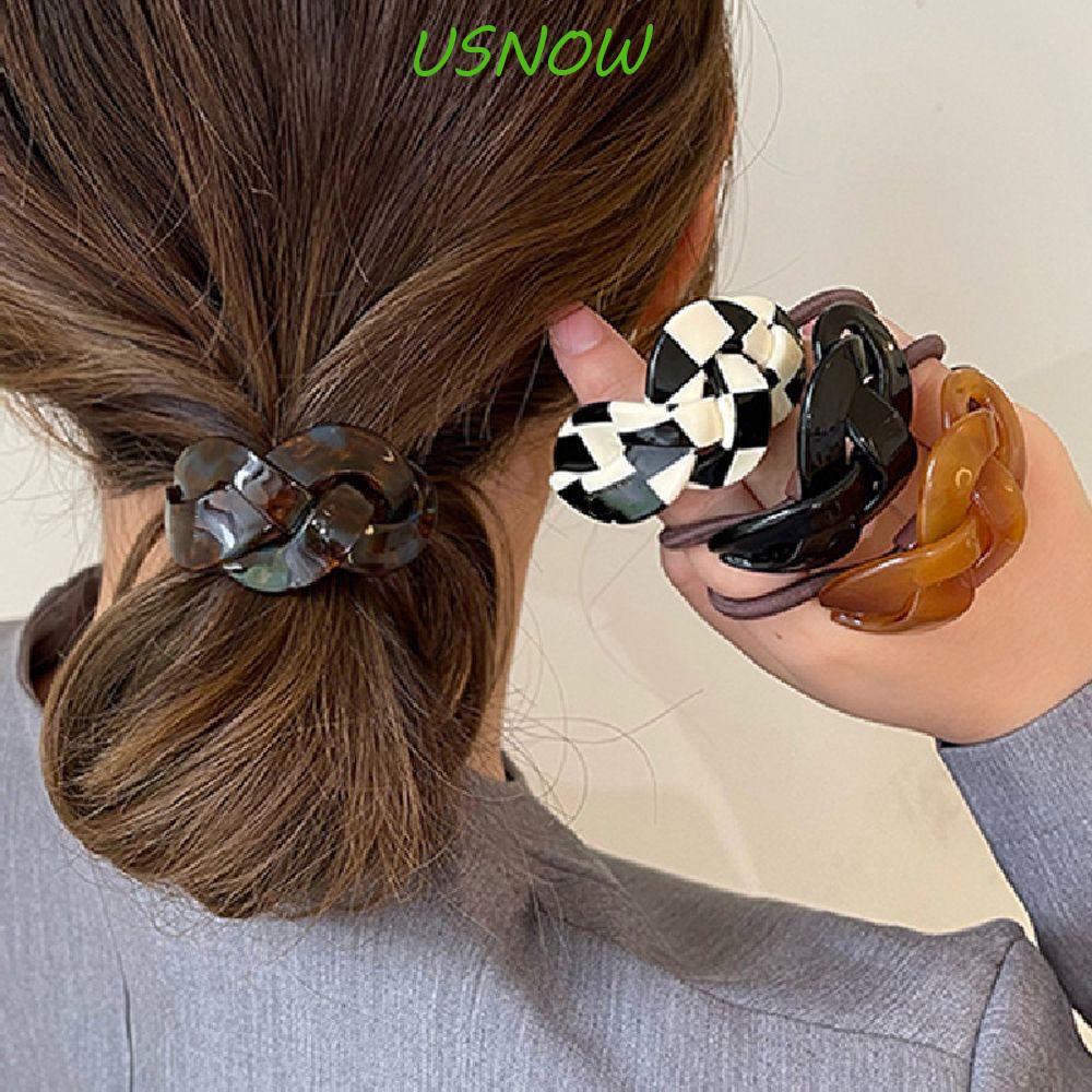 Dây Buộc Tóc Đính Mặt Hình Trái Tim Phong Cách Vintage Dễ Thương Cho Nữ