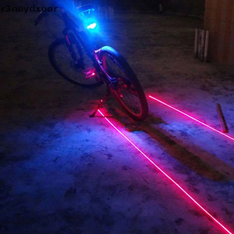 2 đèn laser + 5 Đèn Led cảnh báo an toàn đuôi xe đạp xe đạp đèn nhấp nháy [VN]