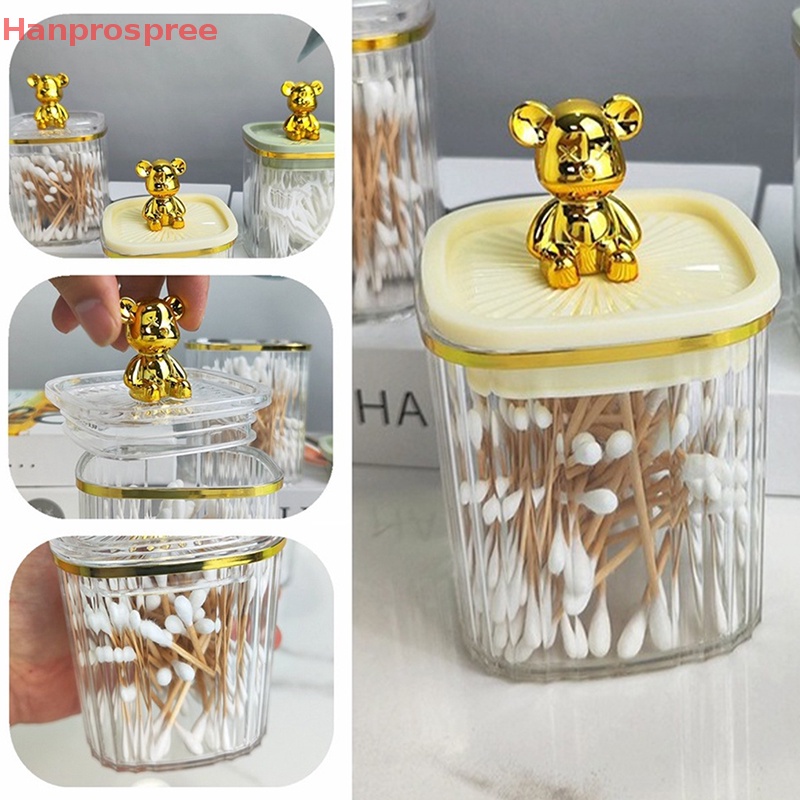 Hộp Đựng Mỹ Phẩm Hanprospree > Bằng Acrylic Trong Suốt Hình Gấu Dễ Thương