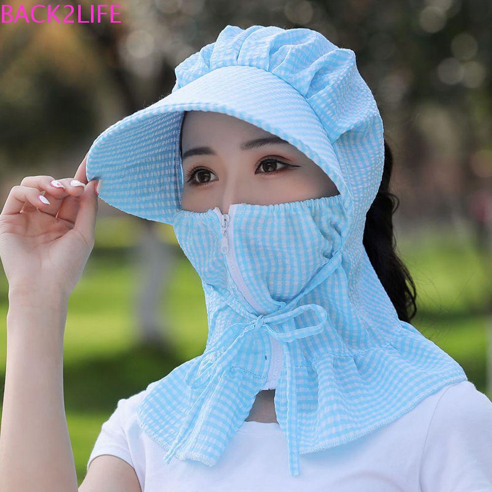 Nón Tai Bèo Cotton Polyester Họa Tiết Sọc Caro Phong Cách Hàn Quốc Cho Nữ Sự Bảo Vệ