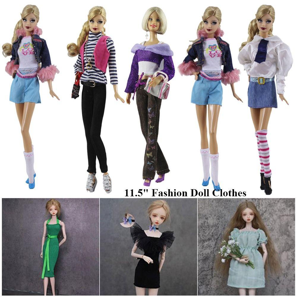 CHOOKEY Bộ Quần Jeans Và Áo Hoa Xinh Xắn Dành Cho Búp Bê 1 / 6