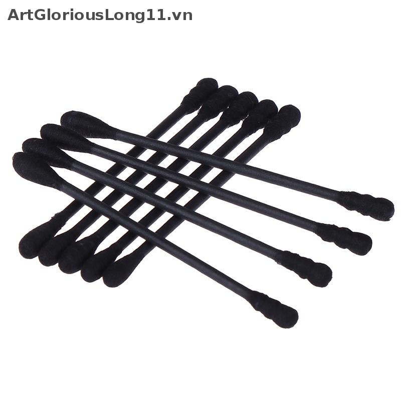 Hộp 200 Tăm Bông Hai Đầu Màu Đen Dùng Một Lần
