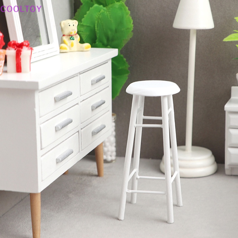 Ghế Đẩu Tròn Nhỏ Xinh Trang Trí Nhà Búp Bê Tỉ Lệ 1: 12