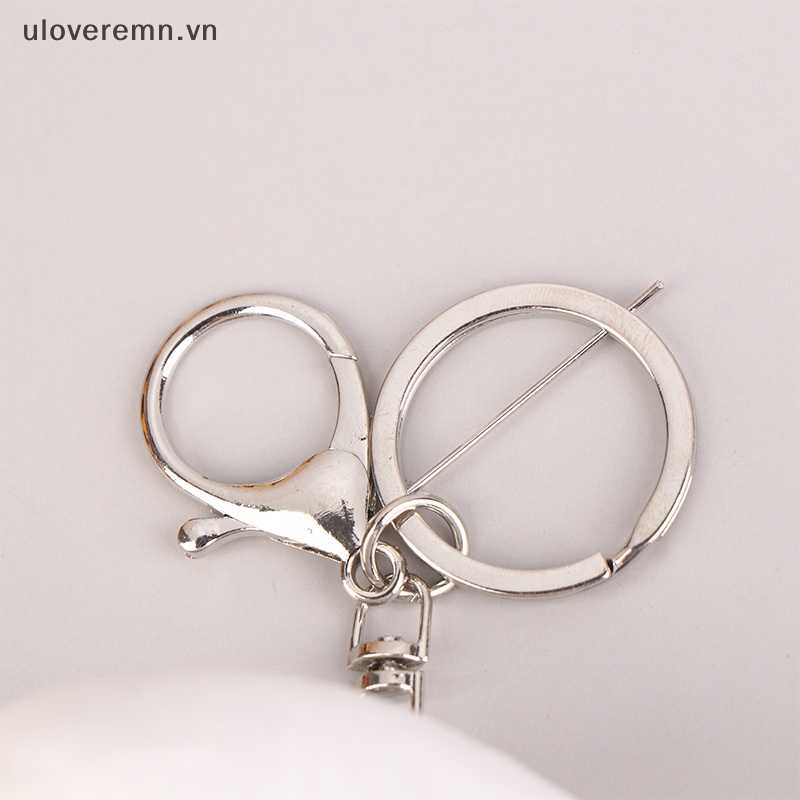 Uloveremn Móc Khóa Búp Bê Marshmallow Nhồi Bông Trắng Dễ Thương