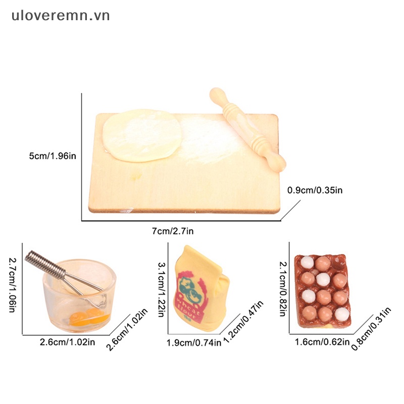 1 Bộ Dụng Cụ Đánh Trứng Trang Trí Nhà Búp Bê Tỉ Lệ 1: 12