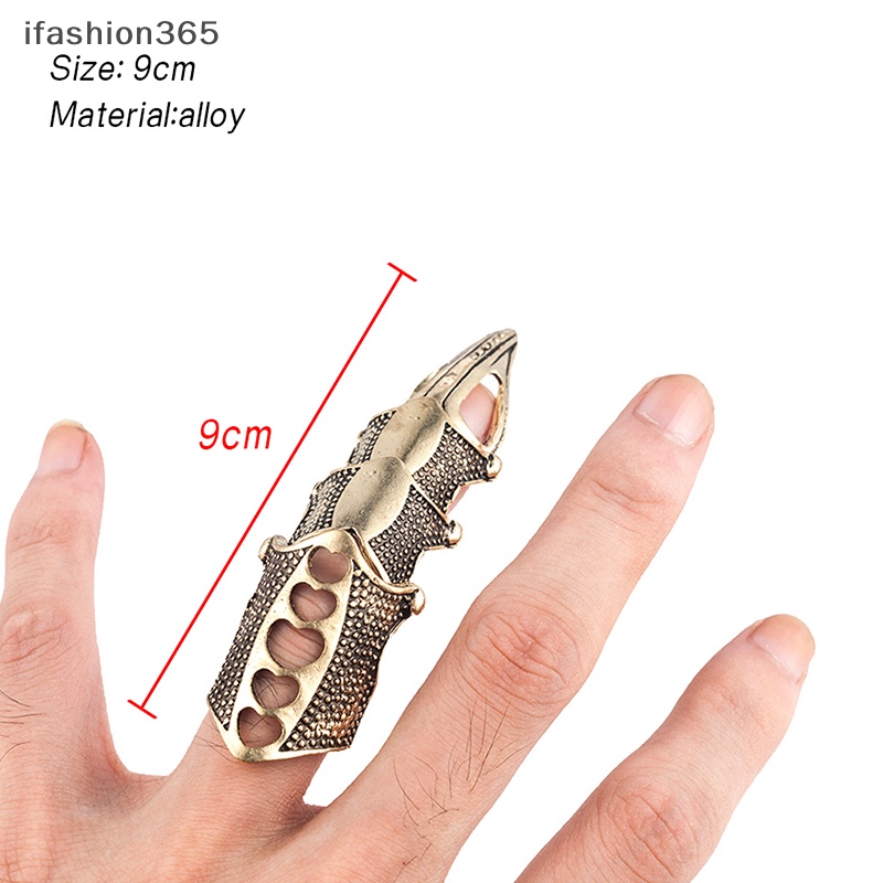 Nhẫn Đeo Tay Dáng Dài Phong Cách Punk Goth ifashion365 Thời Trang Cho Nam Và Nữ